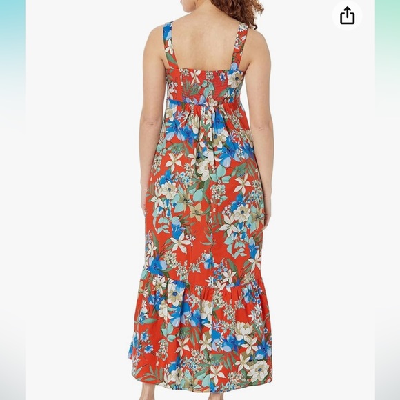 London Times Babydoll Tiered Maxi Dress in Original Blue - Picture 11 of 17